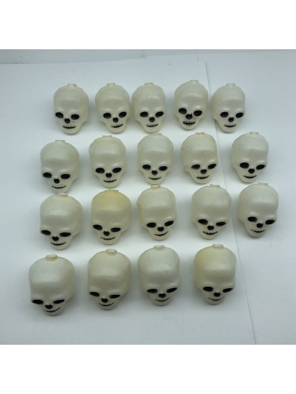 Vintage Blow mold Skull string light covers lot of 19 Halloween decor no lights